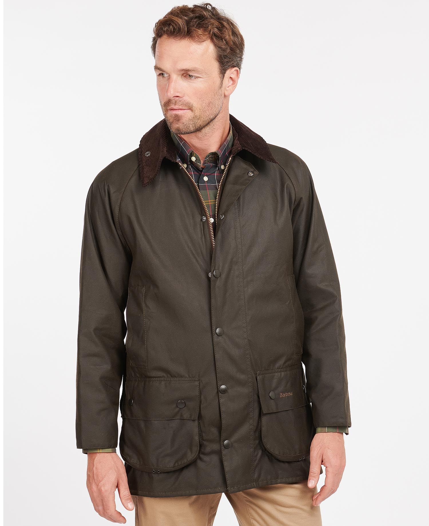 Barbour Classic Beaufort Wax Jacket Olive Broad River Mercantile